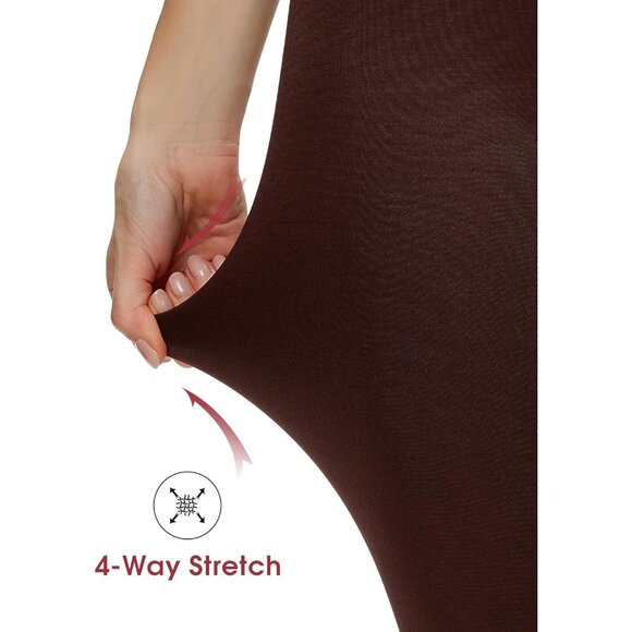 Seamless Scrunch Butt Leggings - Squat Proof Gym Yoga Pants Brown - Picture 4 of 6